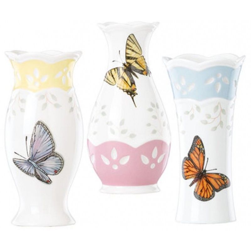 Набор вазочек Lenox "Бабочки на лугу" 10см, 3шт