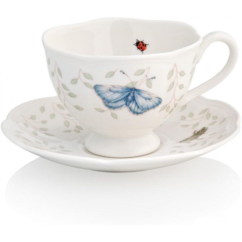 Чашка чайно-кофейная с блюдцем Lenox "Бабочки на лугу" 240мл