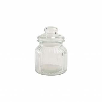 T&G Ёмкость для хранения Glass Jars Ribbed 15*11,3 см