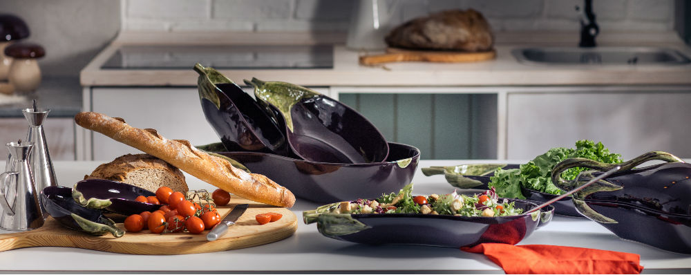 Посуда серии Баклажан от Bordallo Pinheiro можно заказать в интернет-магазине GLAVFISH