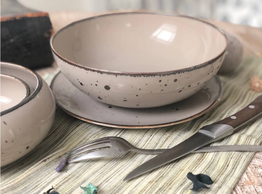 Коллекция фарфоровой посуды Коттедж Браун от бренда Top Art Studio
