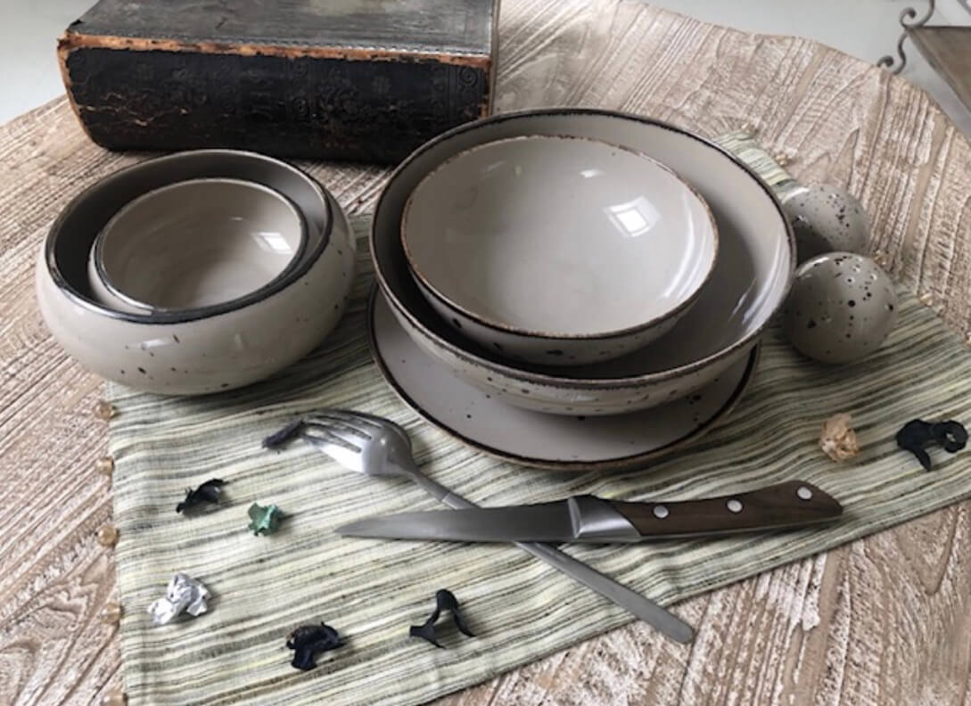 Коллекция фарфоровой посуды Коттедж Браун (Top Art Studio)
